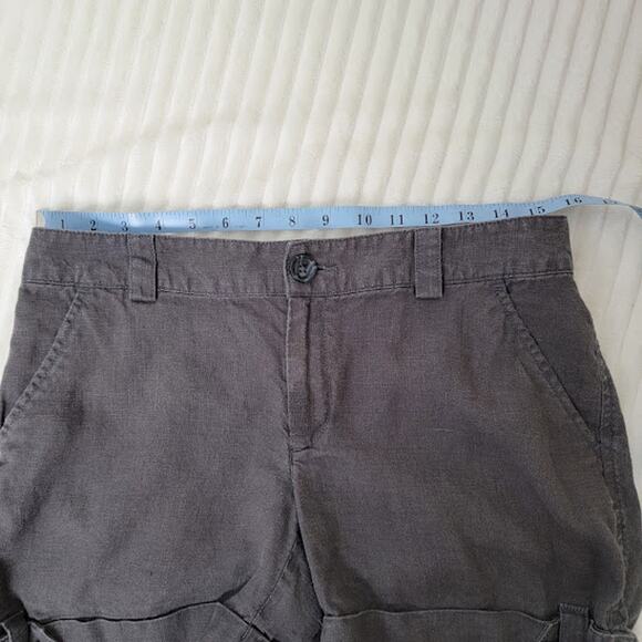Banana Republic 100% Linen Shorts Women’s Size Grey Casual Summer - Picture 3 of 5